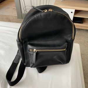 forever 21 black leather backpack